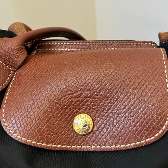 Longchamp FLAWS Le Pliage Original M Tote Hand Shoulder Nylon Bag Recycle Canvas - Picture 12 of 16